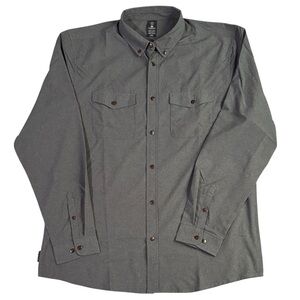 Stormtech Azores Quick Dry Long Sleeve Button Down Shirt Heather Grey XL NWT
